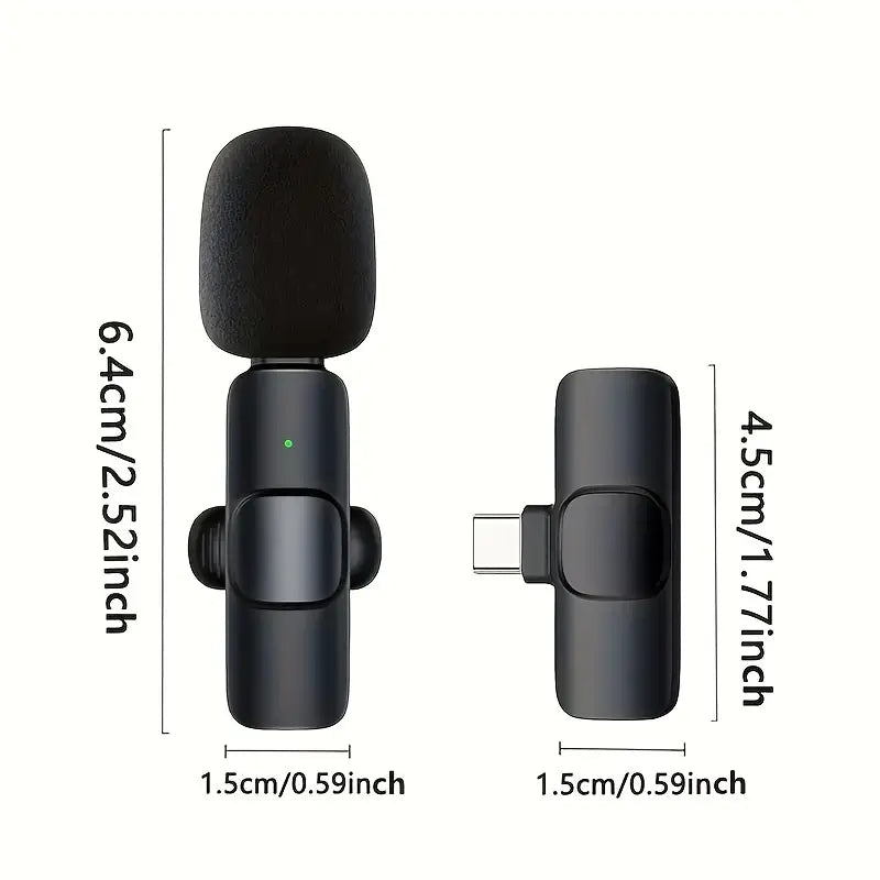 Wireless Lavalier Microphone – Clip-On Mic with Noise Reduction